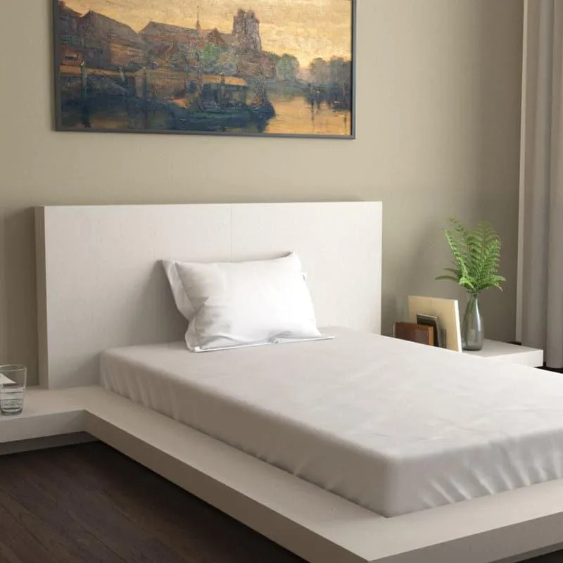 Chromo Cozy Solid Cotton Bedsheet (White) - 400 TC media 5