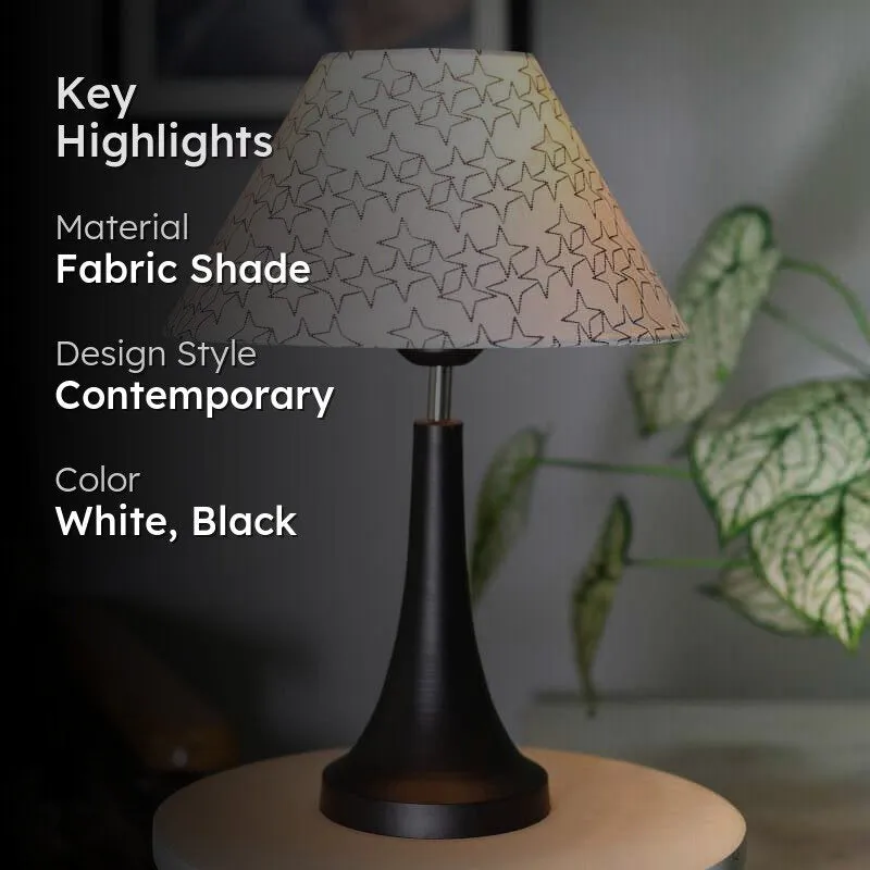 Danica Fabric Table Lamp - White,Black media 2