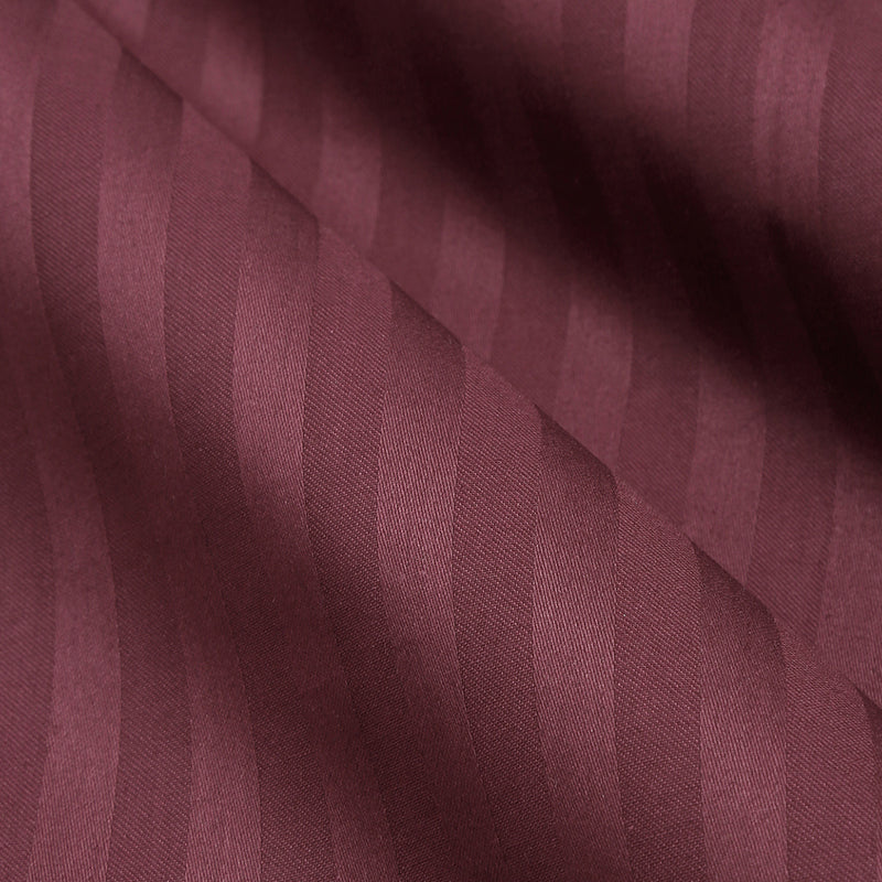 Slay In Stripes Cotton Bedsheet (Wine) - 210 TC media 7