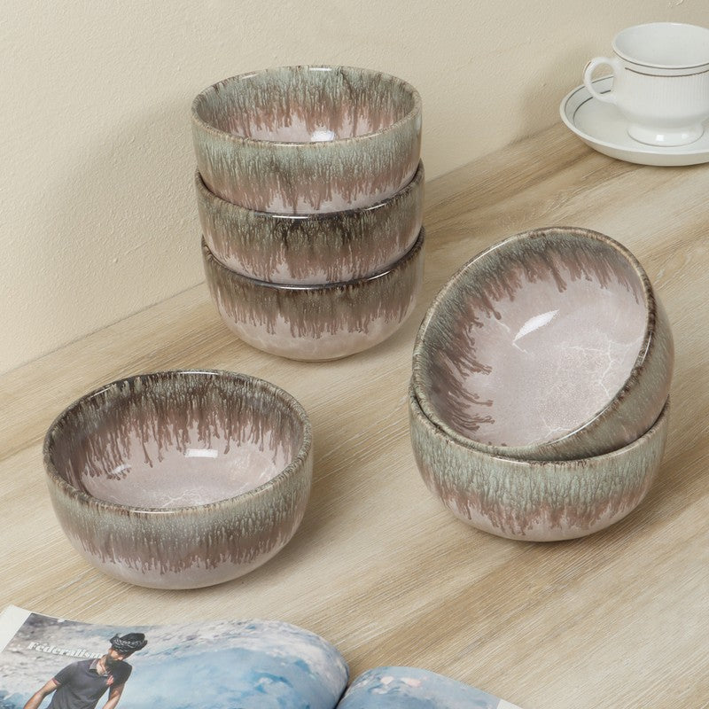DailyBowl Snack Bowl (Pink,400 mL Each) - Set Of Six
