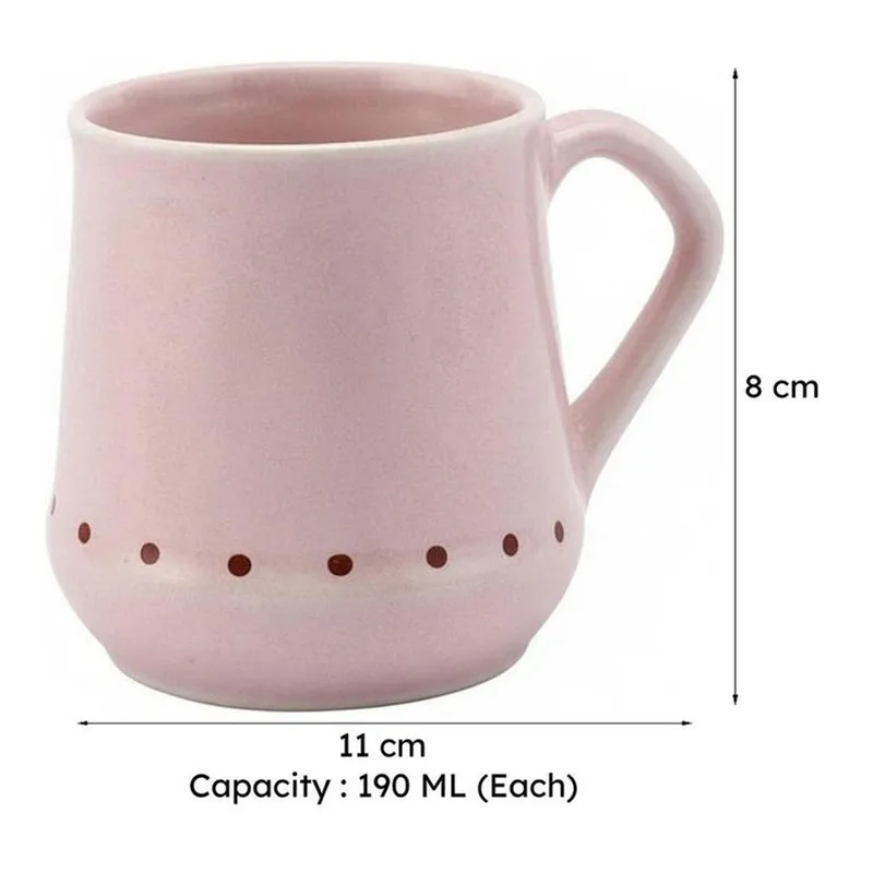 Happy Ceramic Tea Cup (190 mL Each) - Set of Six media 7