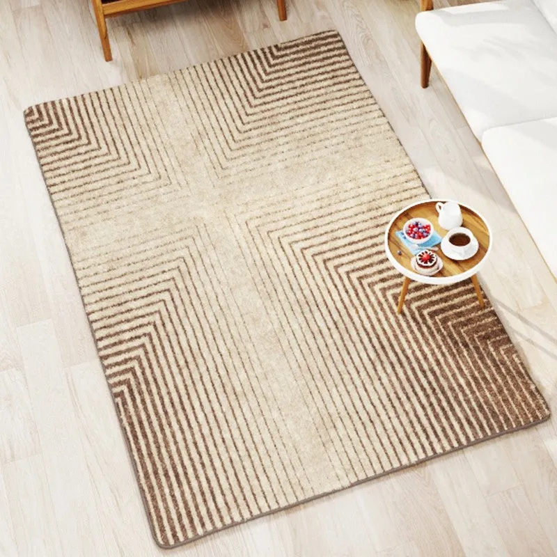 Ravien Abstract Micro Fiber Area Rug - Brown media 3