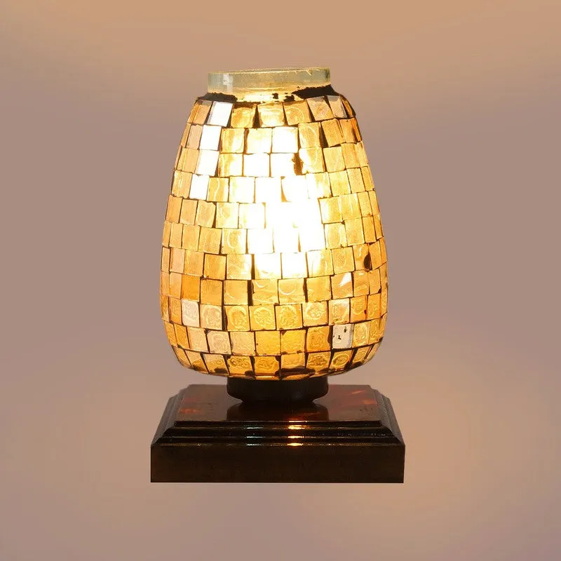 Radiantblend Mosaic Glass Table Lamp With Wooden Base media 8