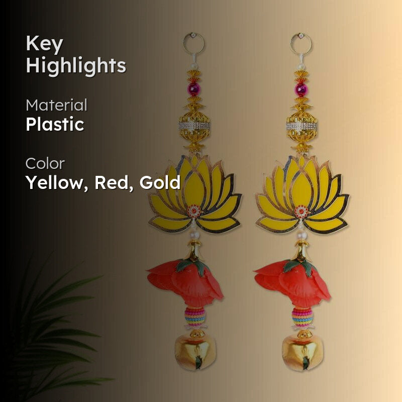 Charming Lotus Latkans With Bell - Set Of Two media 2