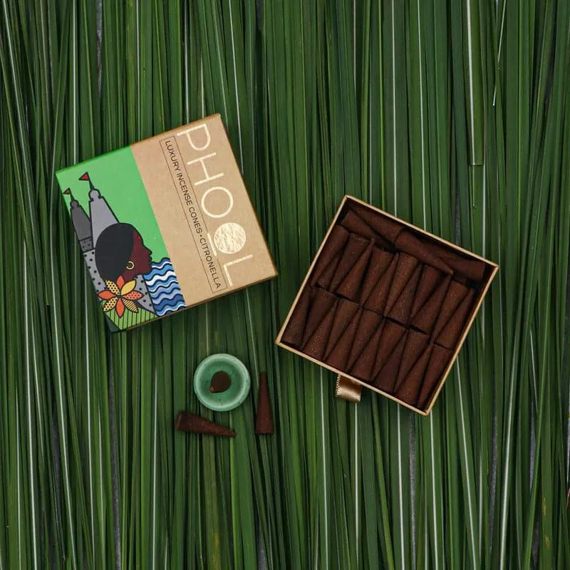 Phool Natural Incense Cones (Citronella) - Set Of Forty media 1