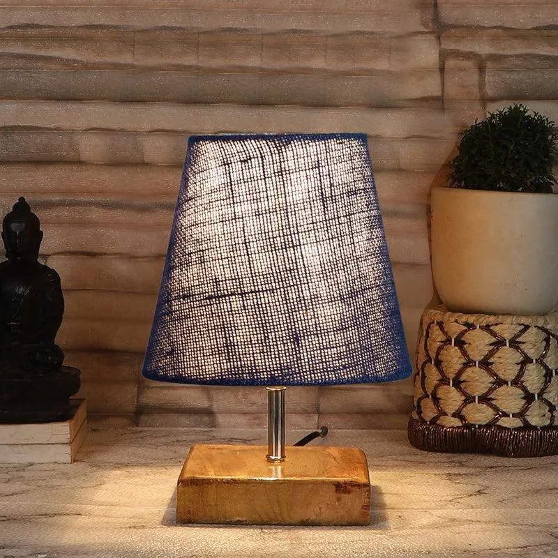 Tryda Jute Table Lamp - Blue,Brown media 1