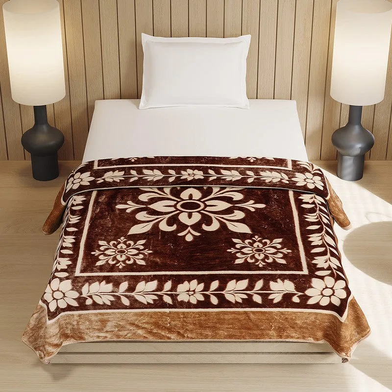 Monte Carlo Midnight Blossom Blanket (Beige)- 540 GSM media 4