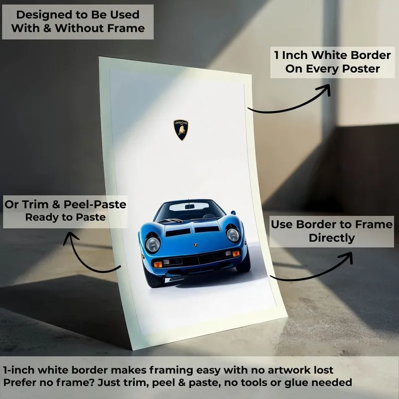 Lamborghini Blue Thunder Wall Poster media 9