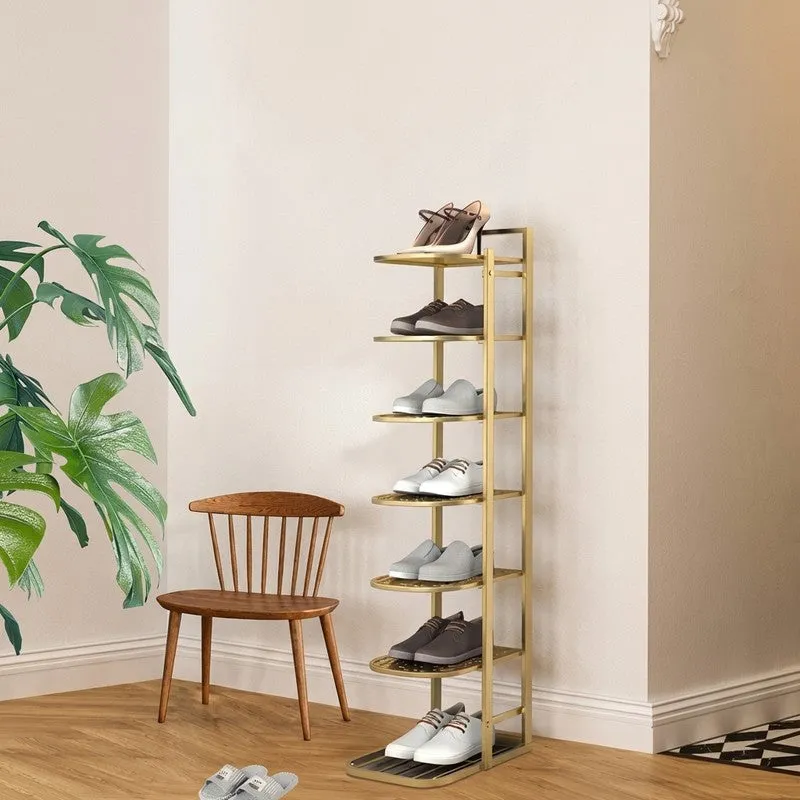 Modular Metal Shoe Rack - Gold media 3
