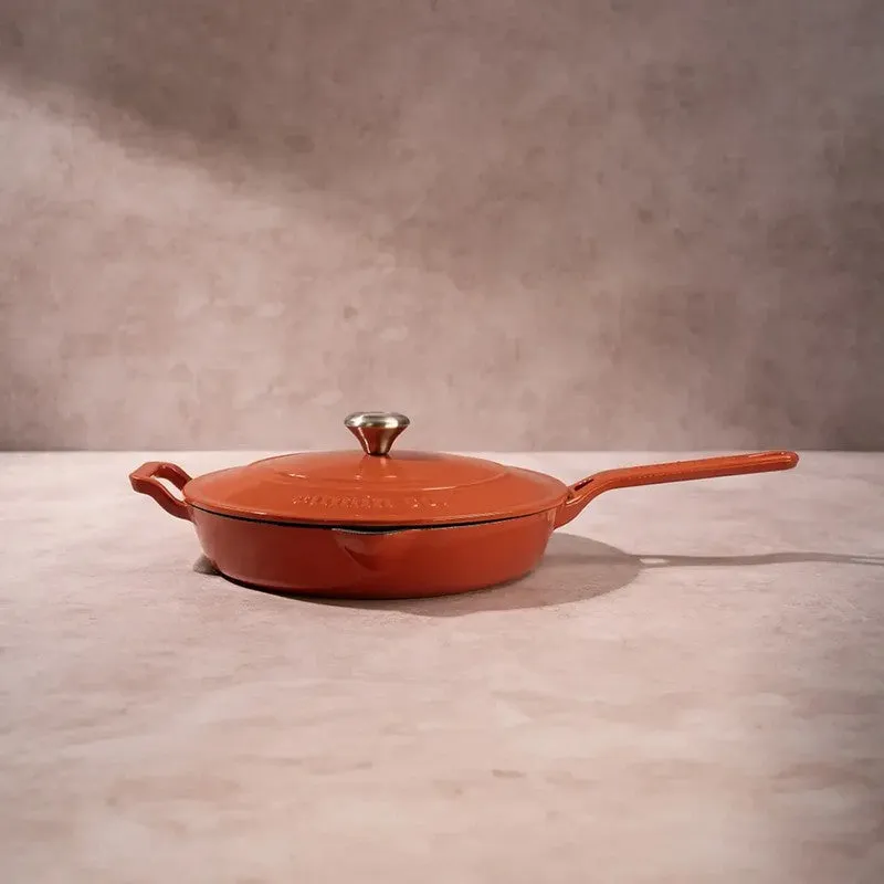 Cumin Co Enamel Cast Iron Frying Pan (1900 mL/Iron Lid) - Rust media 3