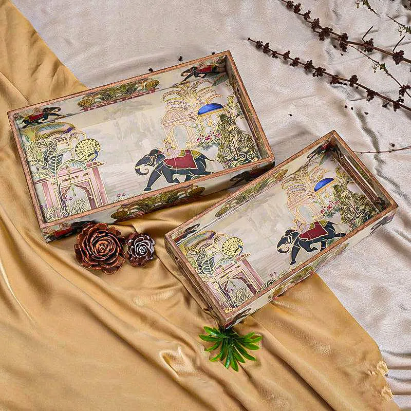 Hastina Wood Serving Tray (Medium & Small) - Set Of Two media 6