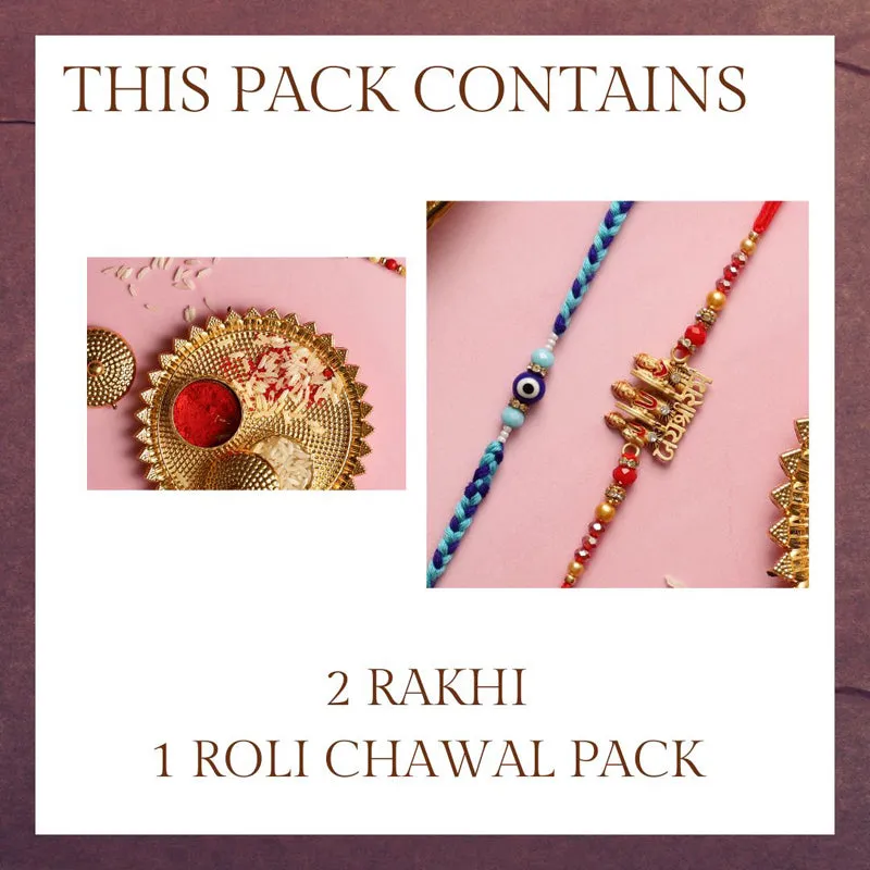 Jai Shri Ram Rakhi with Roli Chawal - Three Piece Set media 4