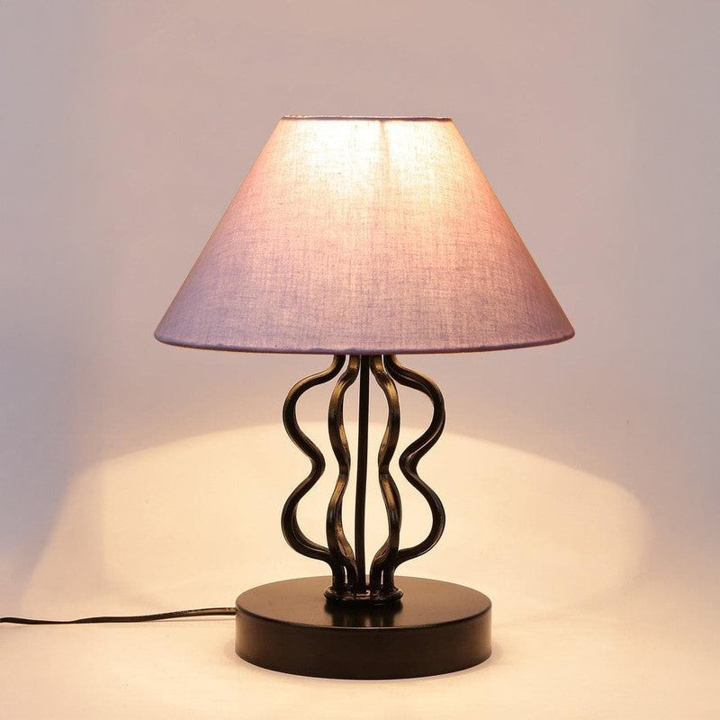 Iggly Wiggly Fabric Table Lamp - Grey,Black media 5