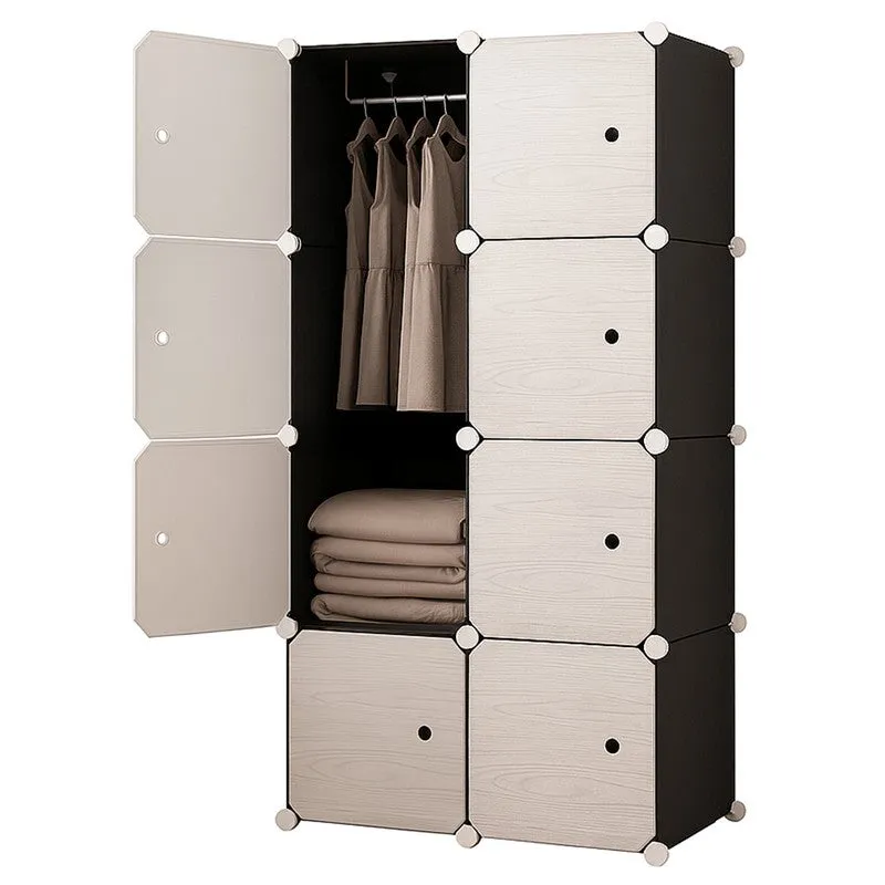Rioware PureSpace Modular Wardrobe Racks - Beige,Black media 3