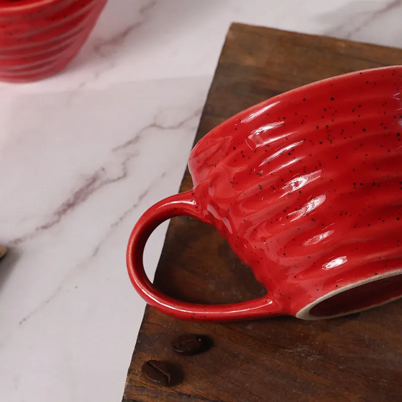 Alessia Ceramic Tea Cup (230 mL)/Red) media 5