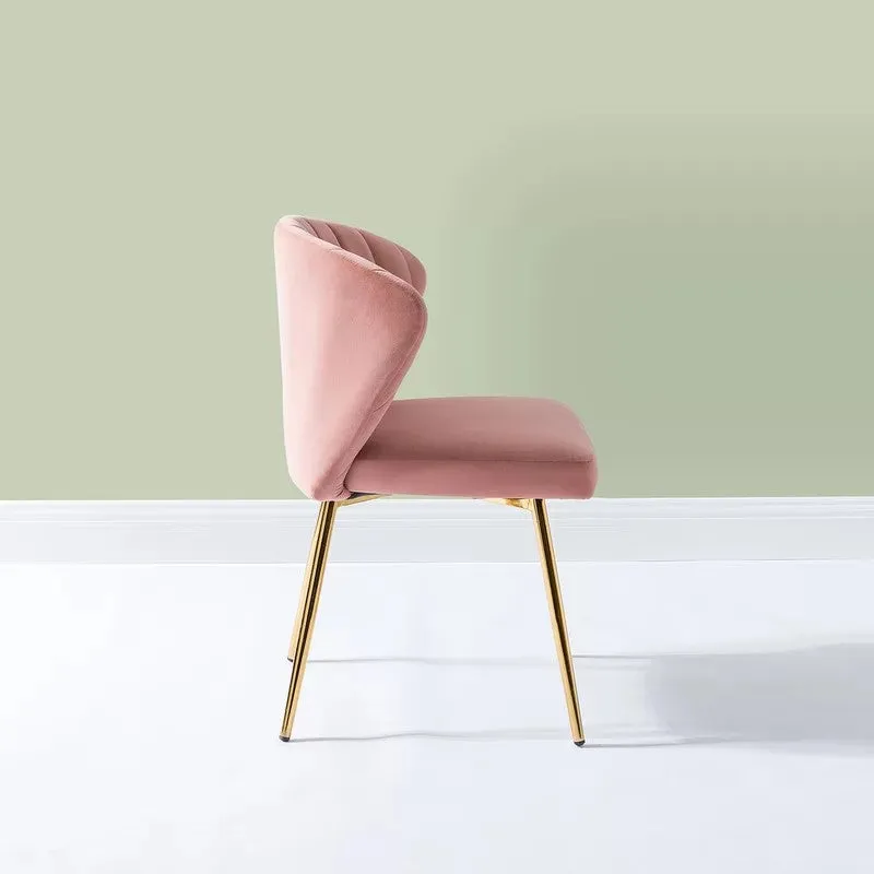 Cozyra Metal Accent Chair - Pink media 5