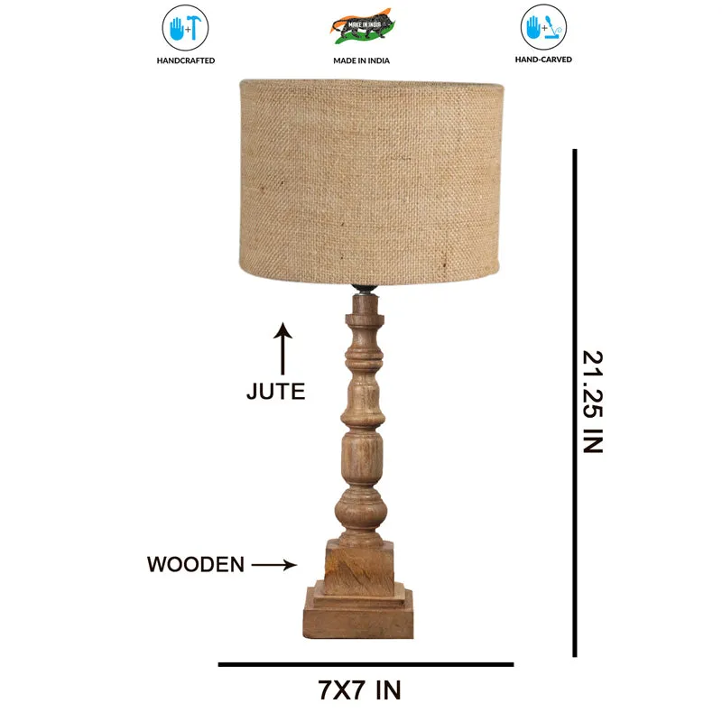 Sienna Arbor Wooden Table Lamp - Brown media 7