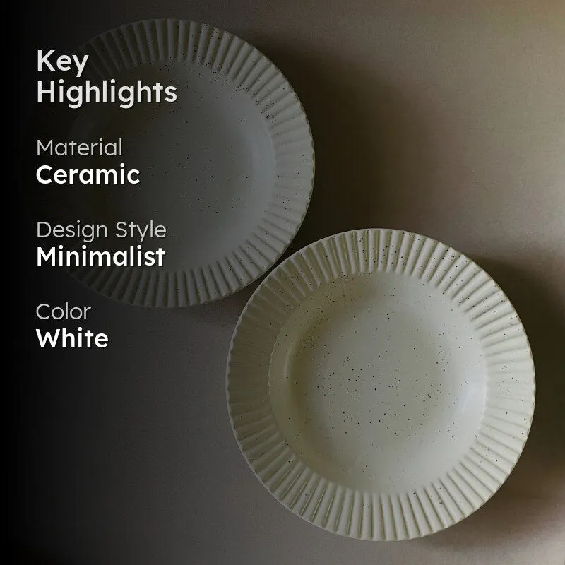 Raisel Pasta Plate (White) - Set of Two media 2