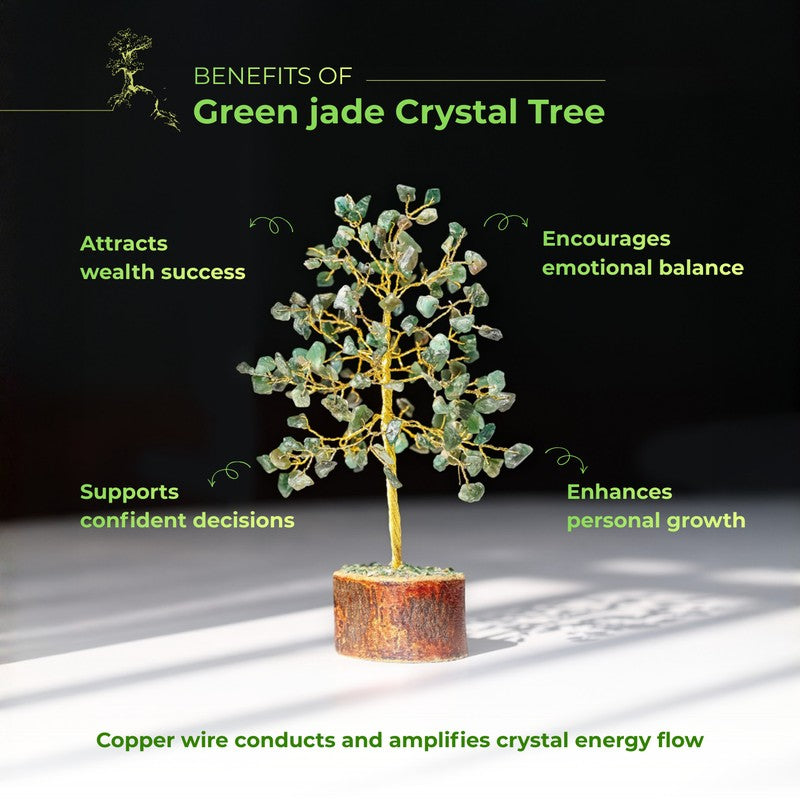 Prosperity Jade Gemstone Tree Decorative Showpiece media 9