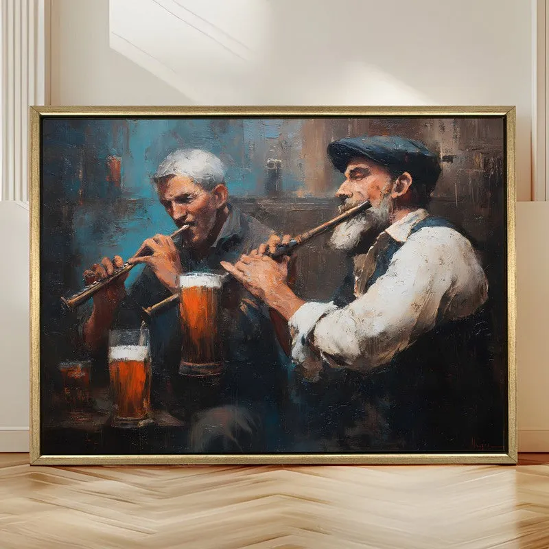 Fiddle & Ale Canvas Wall Painting With Frame media 4