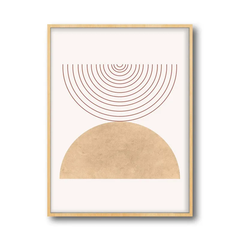 Bohemian Tranquility Canvas Wall Painting With Brown Frame media 3
