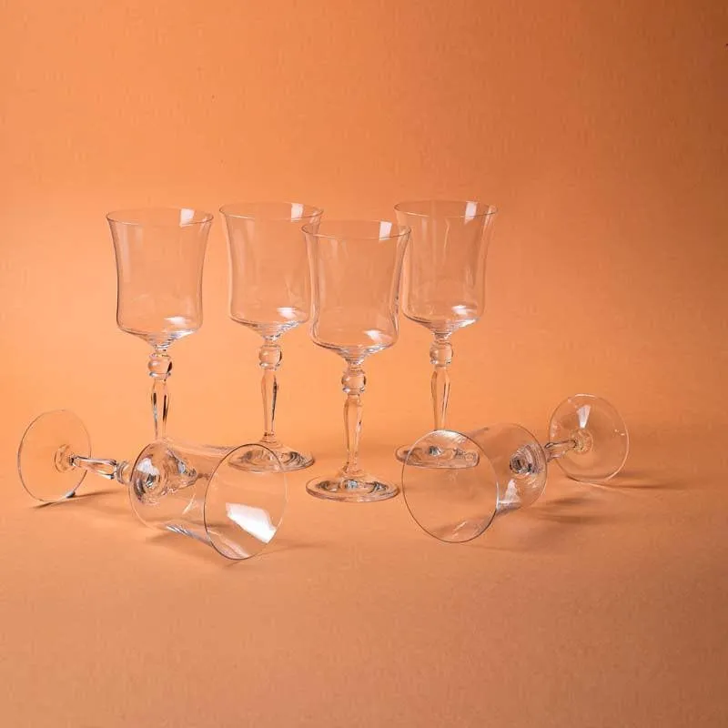 Old-school Bohemia Crystal Red Wine Glasses (300 ml) - Set of Six media 3
