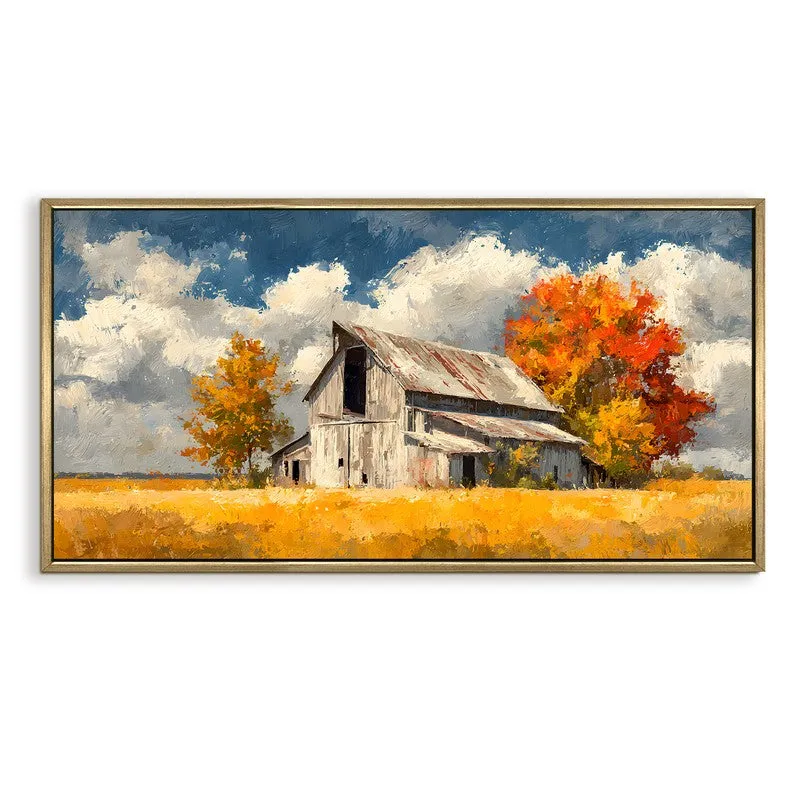 Autumn Gold Canvas Wall Painting With Frame media 3