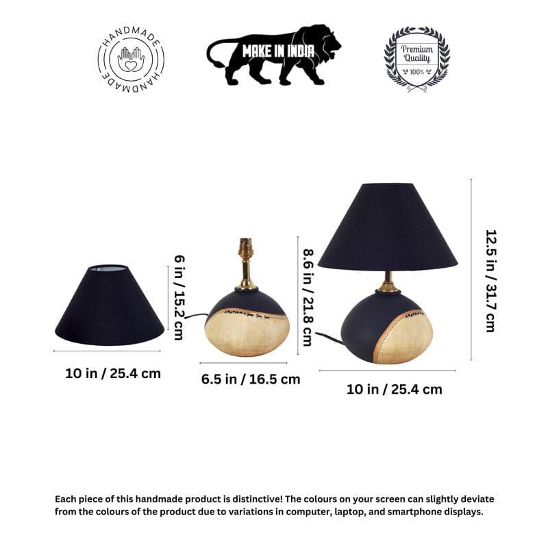 Parag Terracotta Table Lamp - Black,Beige media 6
