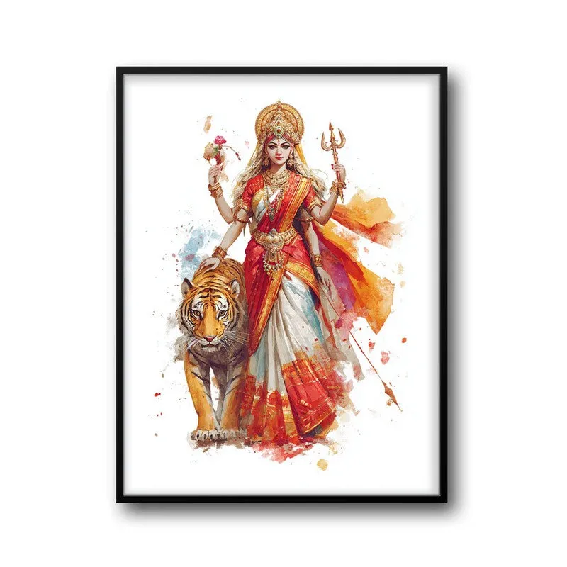 Auspicious Aura of Maa Durga Archival Paper Wall Art media 7