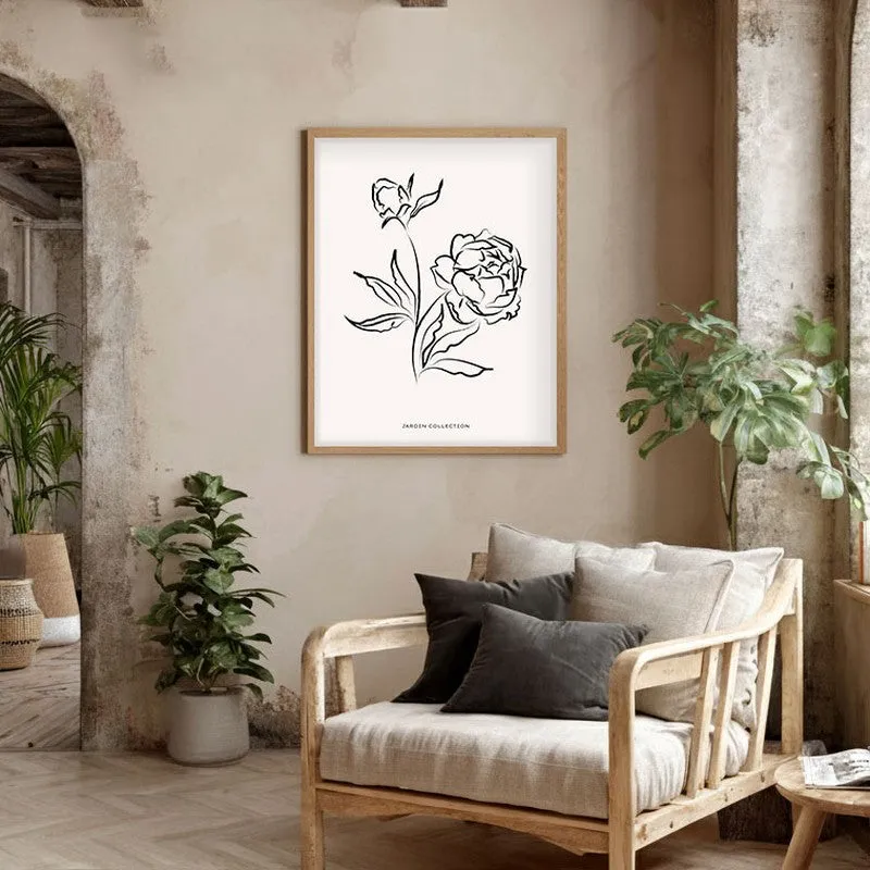 Petalum Canvas Wall Painting With Brown Frame media 5