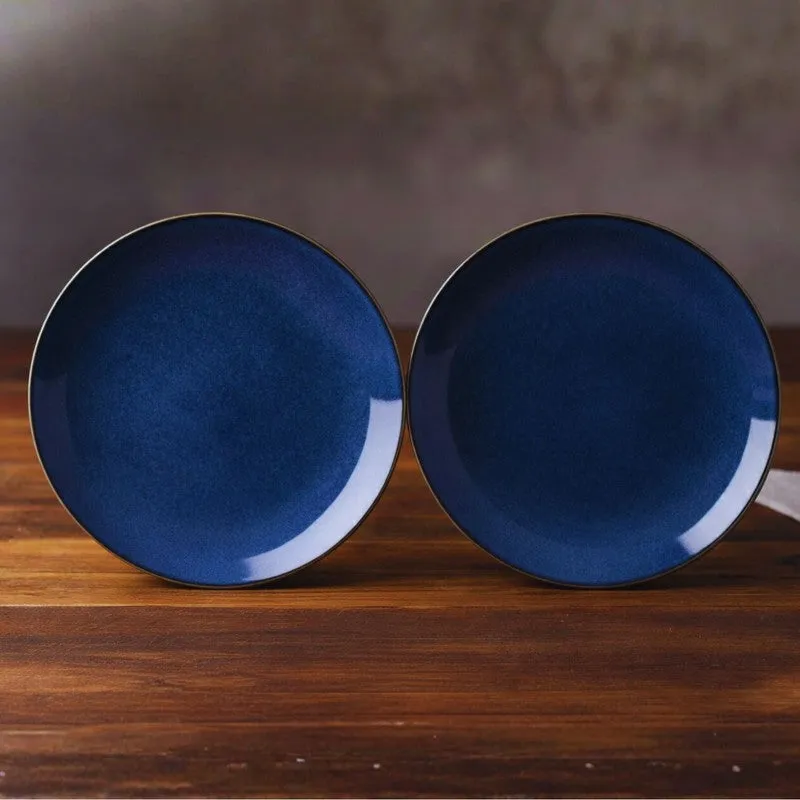 Ceramic Dinner Plates (Blue) - Set of Two media 4
