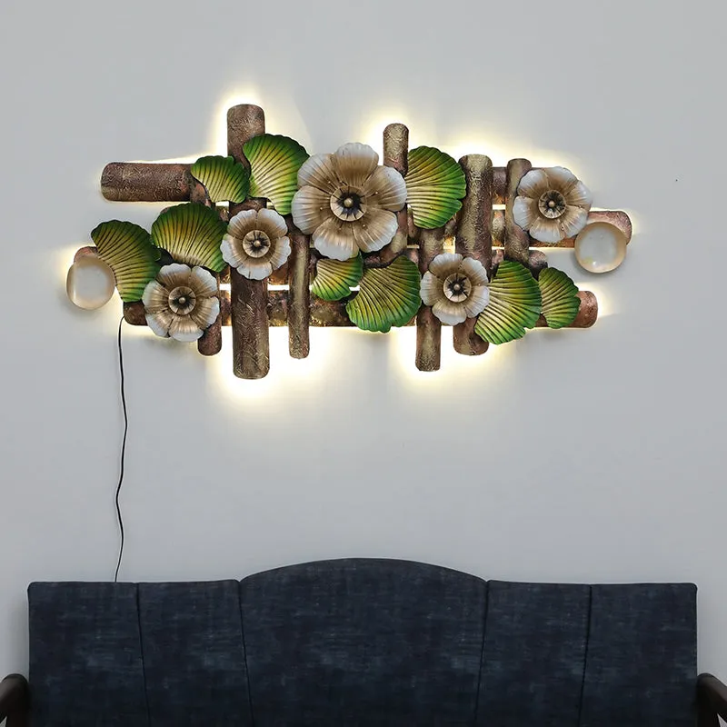 Rustic Flower Vine Iron Wall Accent media 1