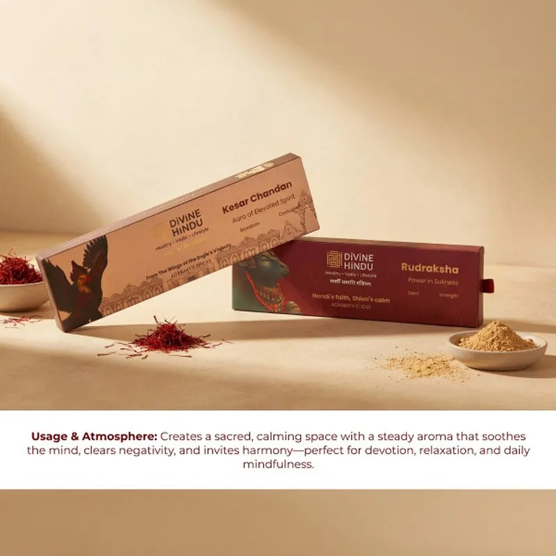 Kesar Chandan & Rudraksha Incense Sticks media 5