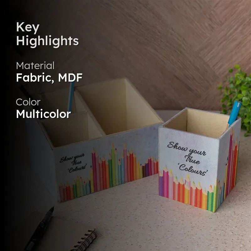 Color Cast Stationary Holder (Doodle Collection) - Set Of Two media 2