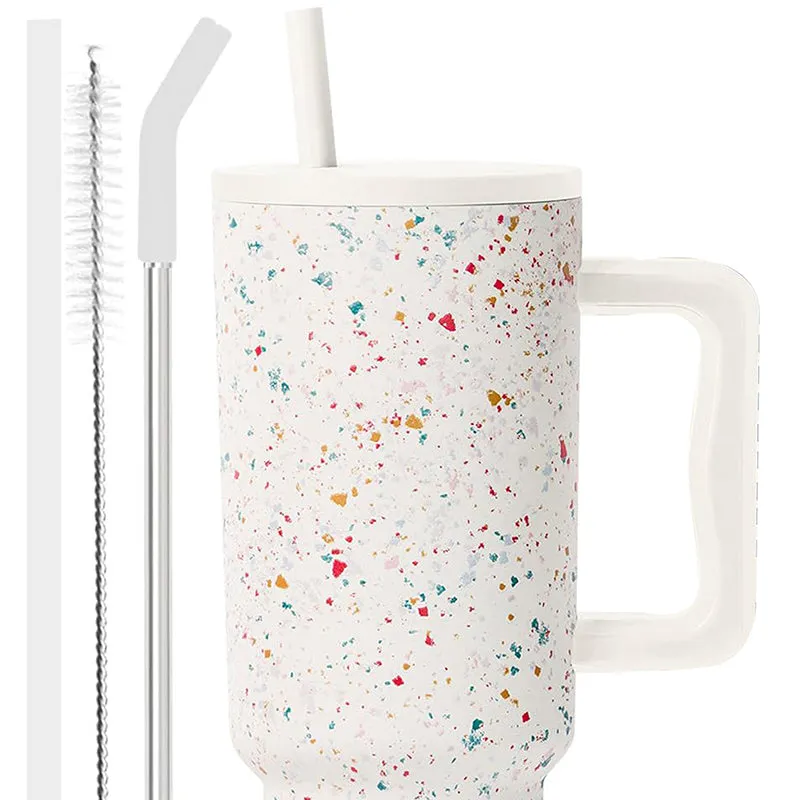 Pop Luxe Stainless Steel Tumbler (1200 ML) - White media 7