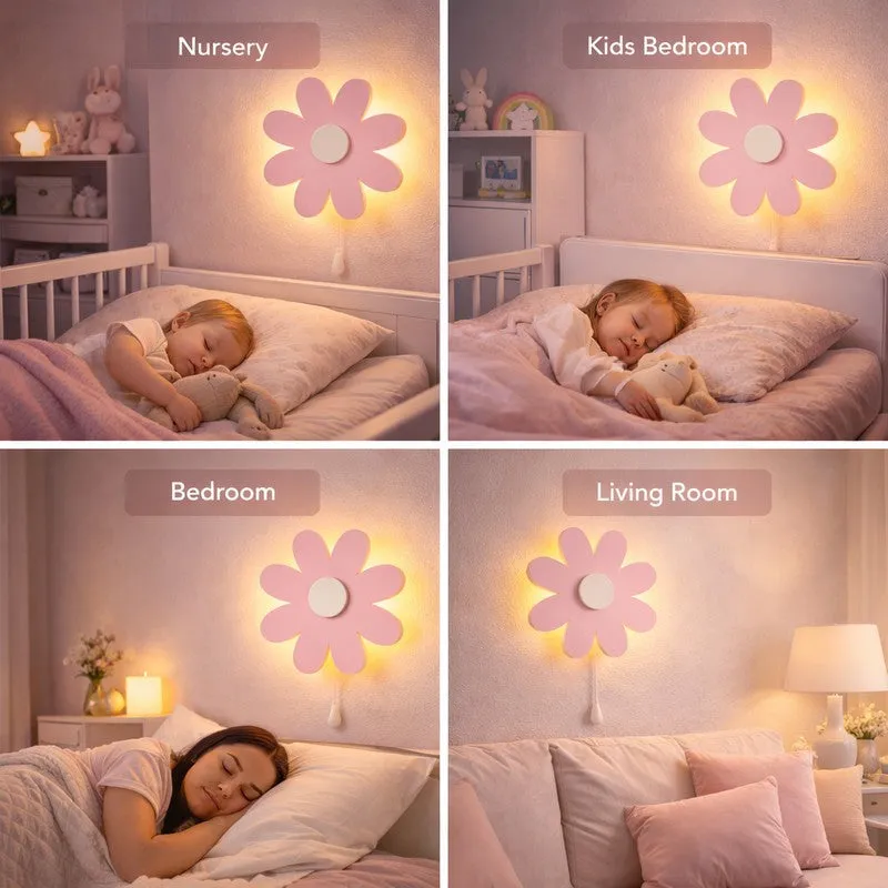 Lumiflora Battery Operated MDF Wall Lamp - Light Pink media 6