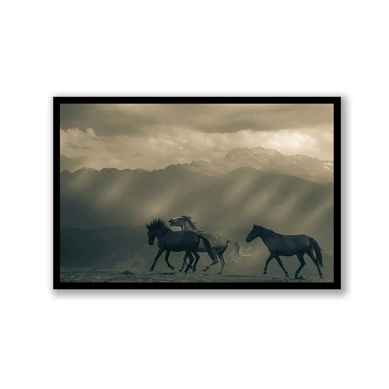 Equine Silhouette Wall Art with Black Frame media 3