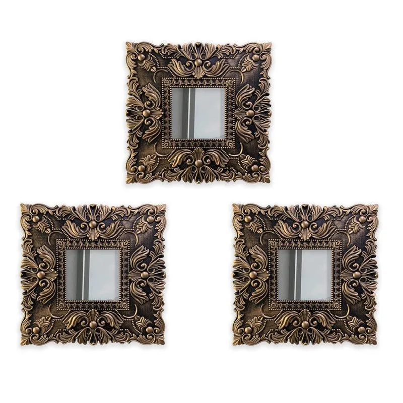 Grandeur Gilded Wall Mirror With PVC Frame - Set Of Three media 3