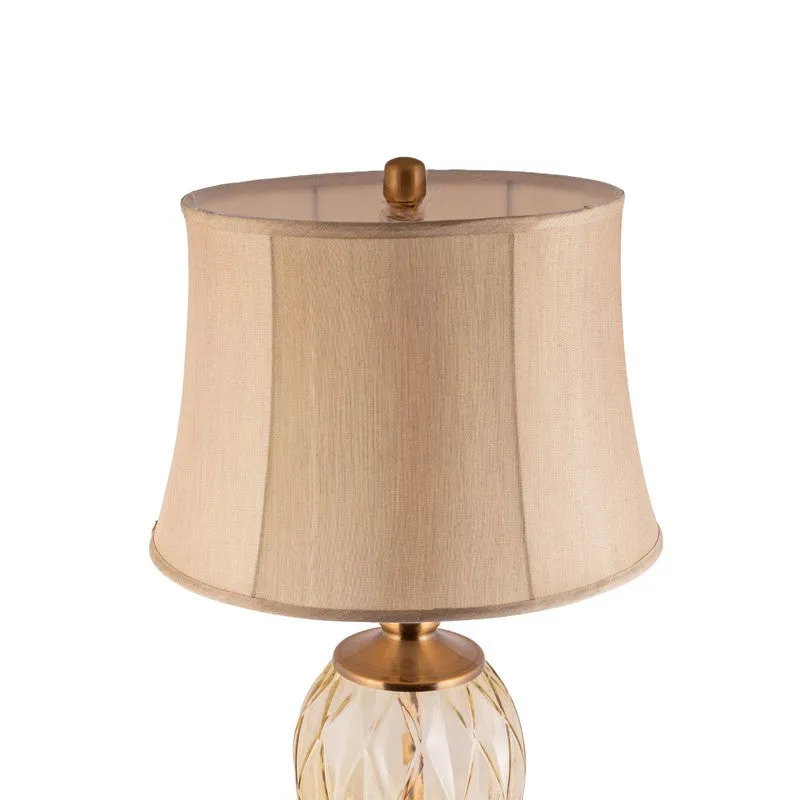 AarviDecor Camden Decorative Fabric Table Lamp - Beige media 5