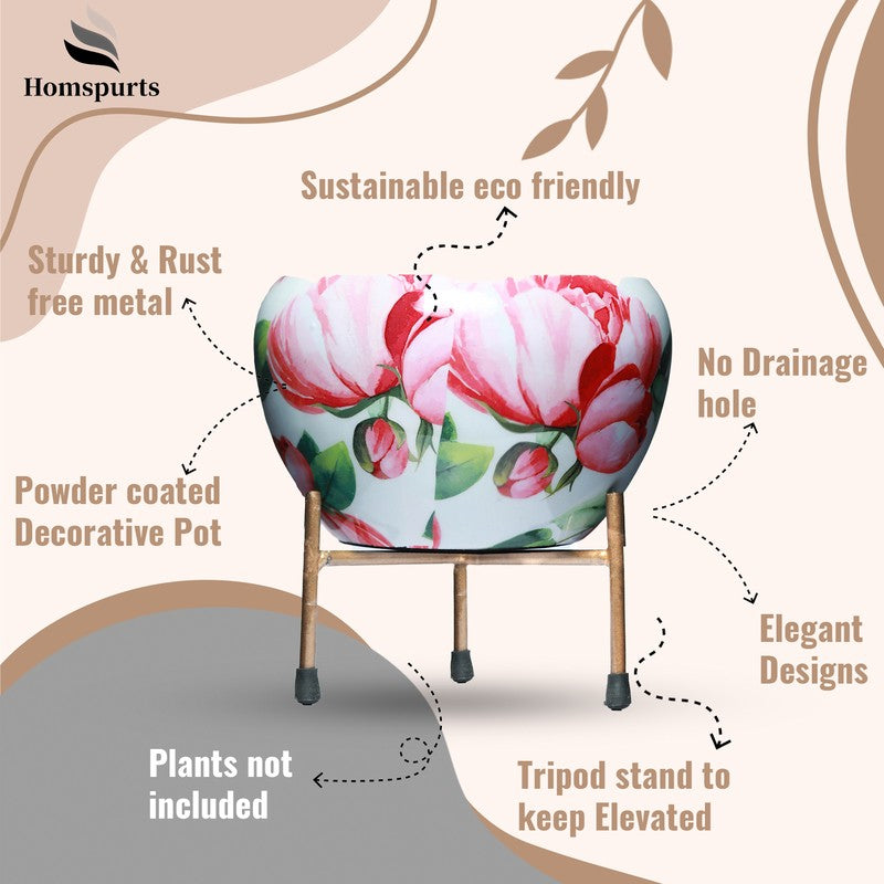 Botanique Charm Metal Planter with Stand - Multicolor media 8