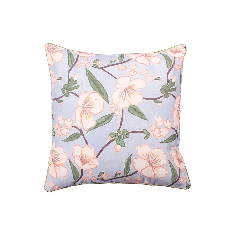 Bageecha Blooms Cushion Cover (Blue) - Set Of Two media 3