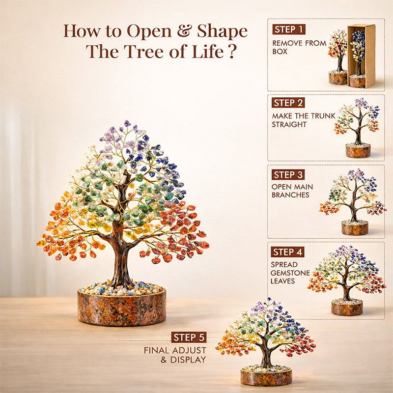 Agate Wish Tree Handcrafted Showpiece - Pink media 7