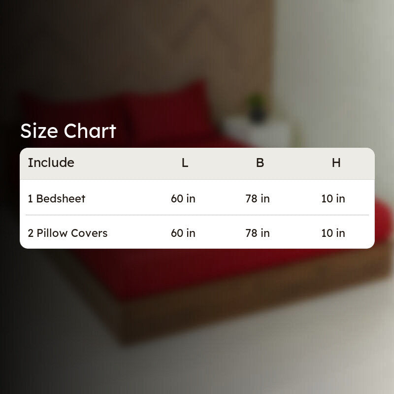 Demi Seina Cotton Bedsheet (Red) - 300 TC media 6