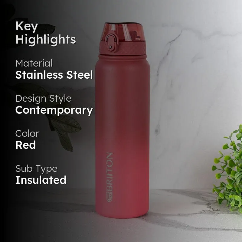 Hydrona Hot & Cold Thermos Water Bottle (Red & Pink) - 1000 mL media 2