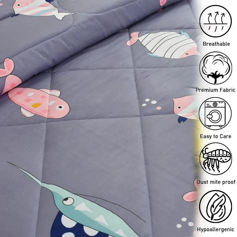 Ocean Bubbles Microfiber Kids Comforters - 150 GSM media 6