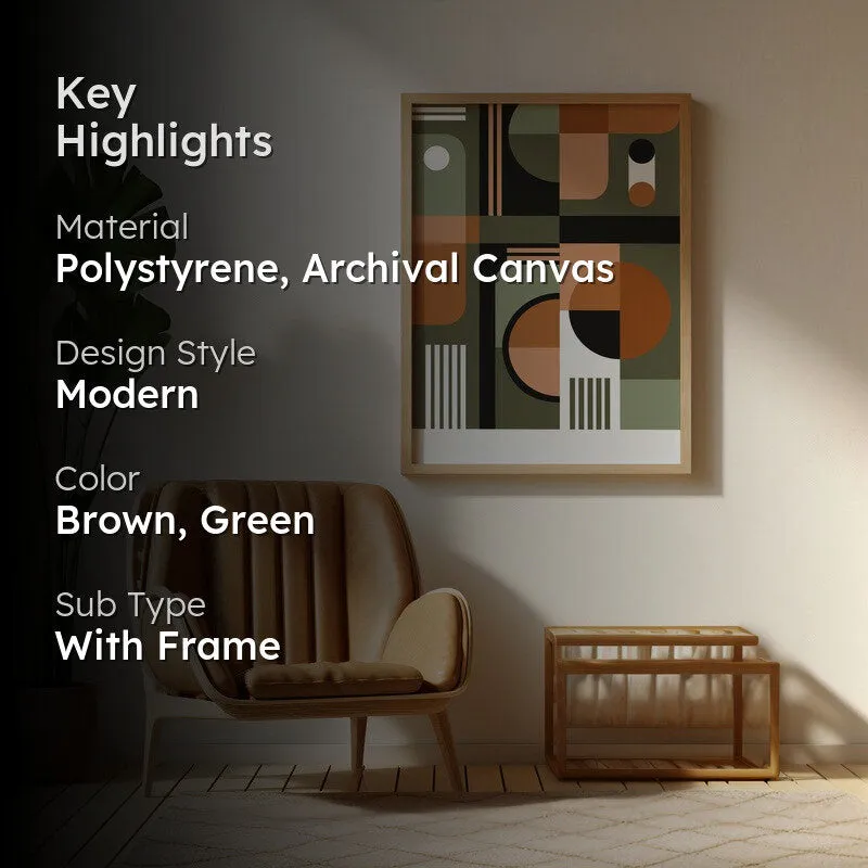 Ethereal Forms Archival Canvas Wall Art - Natural Brown Frame media 2