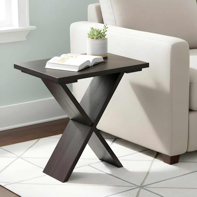 Gverox Sheesham Wooden Side & Bedside Table - Brown