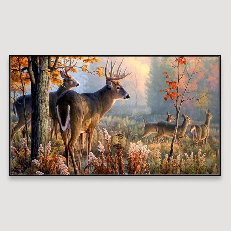 Majestic Forest Canvas Wall Painting With Frame media 4