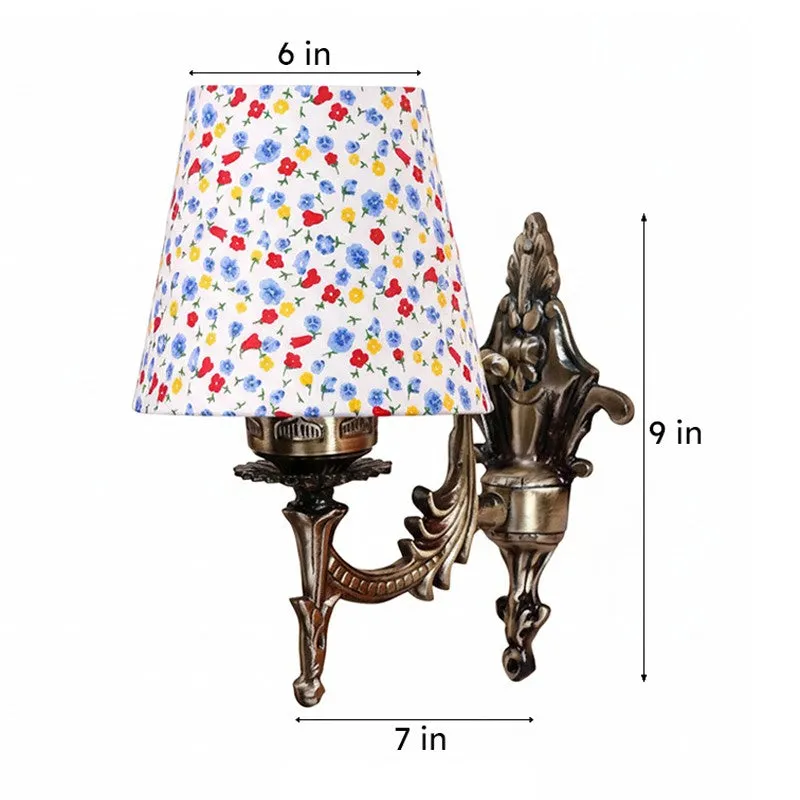 Vista Edrel Color Splash Conical Fabric & Metal Wall Lamp media 6