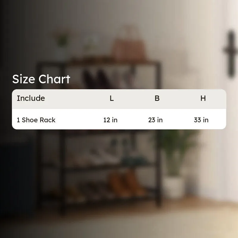 Strong Metal Shoe Rack - Black,Brown media 9